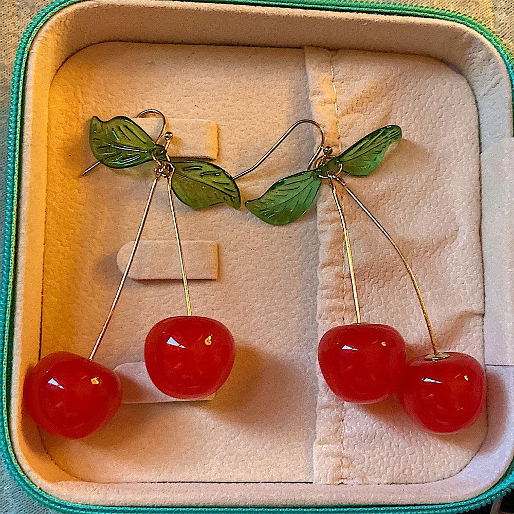 Cherry Statement Earrings - image 3